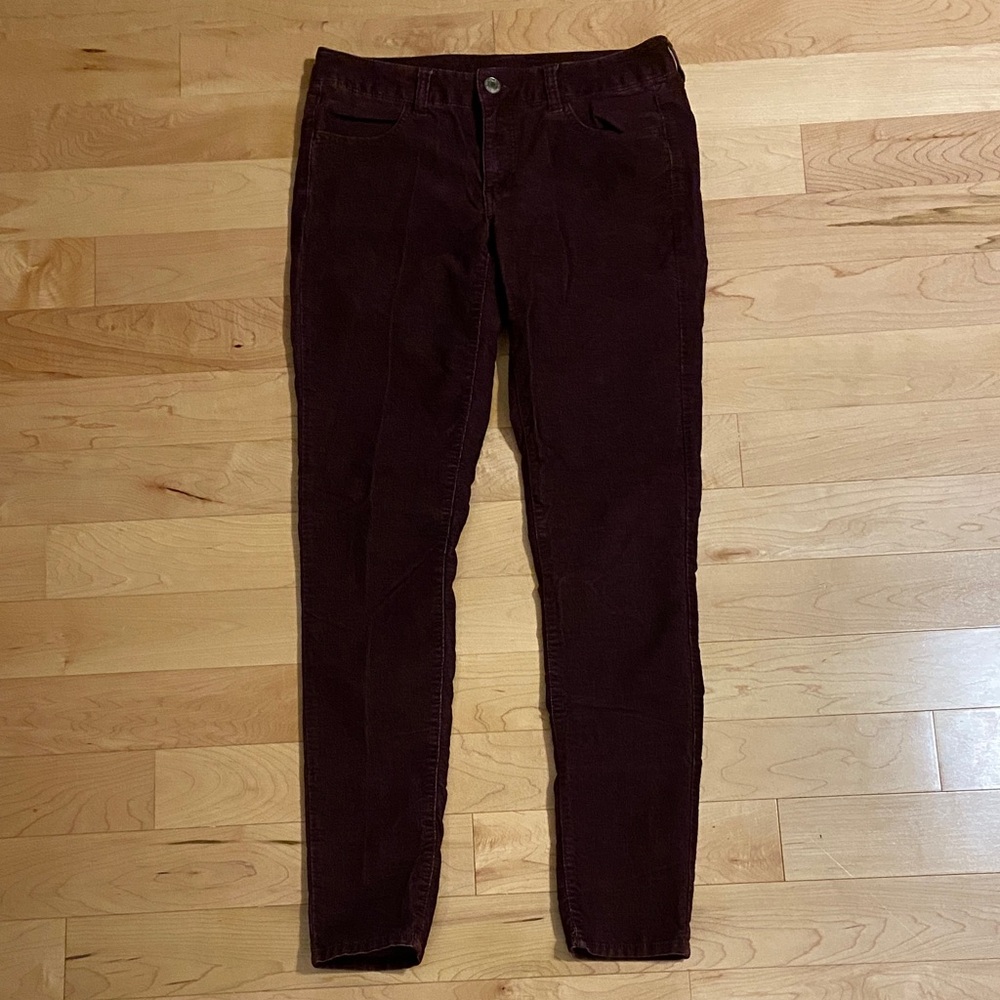 American Eagle Outfitters Maroon Corduroy Trousers